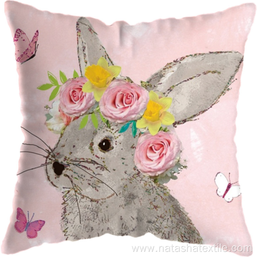 Easter holiday polyester linter printing cushion